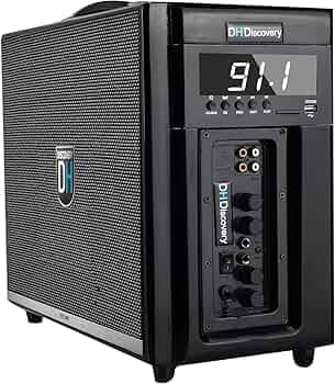 DH Discovery DJ 205 II 250w Wireless Home Bluetooth Speaker Mic Included (Black)