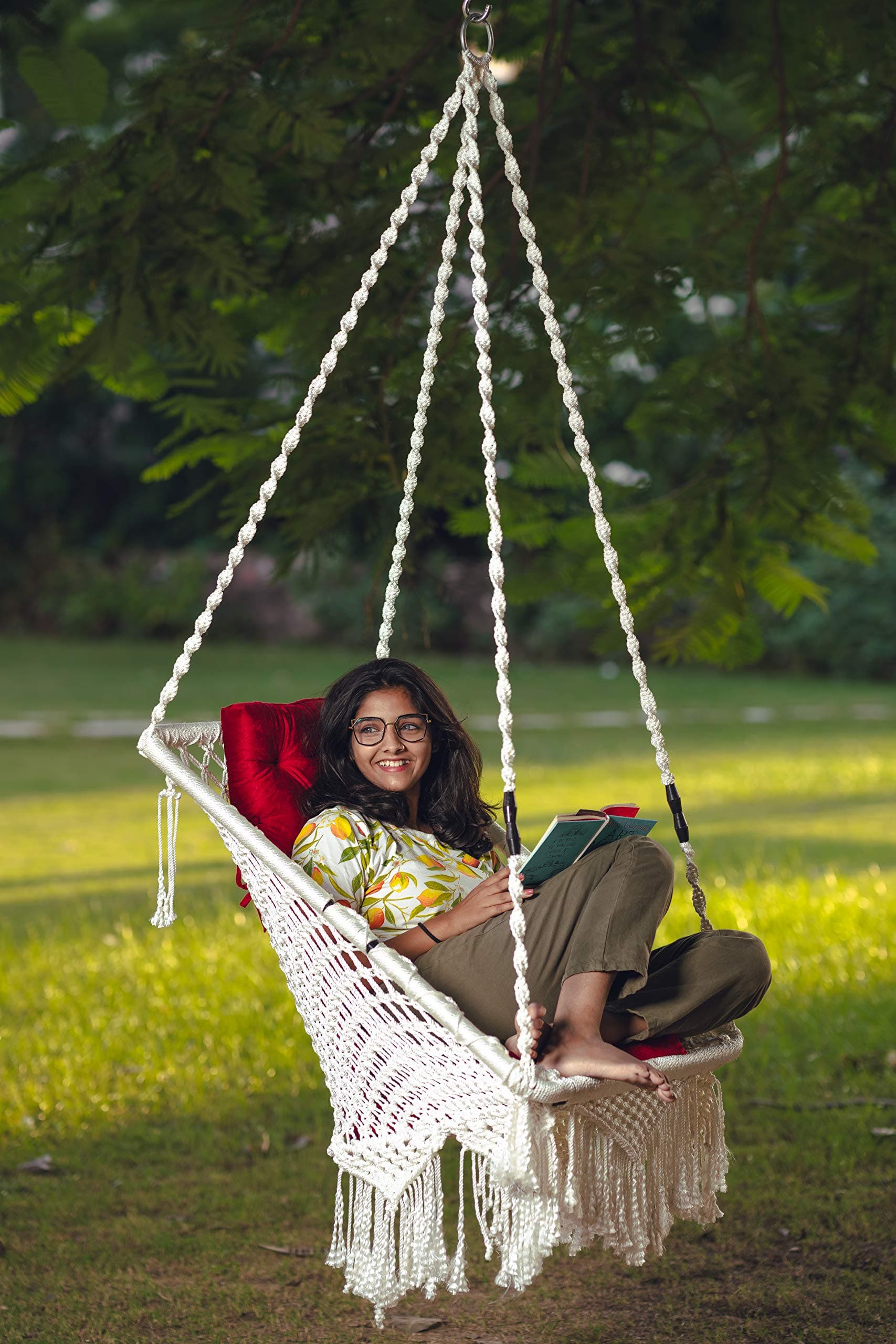 Patiofy Premium Rectangle Shape Swing/ Swing for Balcony/Swing for Adults/ Swing Chair for Adults for Home/Hammock Swing for Adults/Jhoola Jhula for A