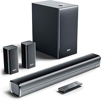 Mivi Fort H350 Soundbar,[Just Launched] 5.1 Channel, 3 in-Build Speakers, 2 Satellite Speakers and 1 External Subwoofer, Multiple EQ & Input Modes, Ho...