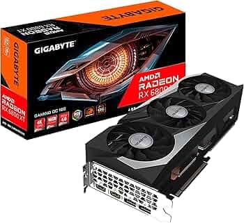 GIGABYTE AMD Radeon RX 6800 XT Gaming OC 16G Graphics Card, 16GB of GDDR6 Memory, Powered by AMD RDNA 2, HDMI 2.1, WINDFORCE 3X Cooling System, GV-R68...