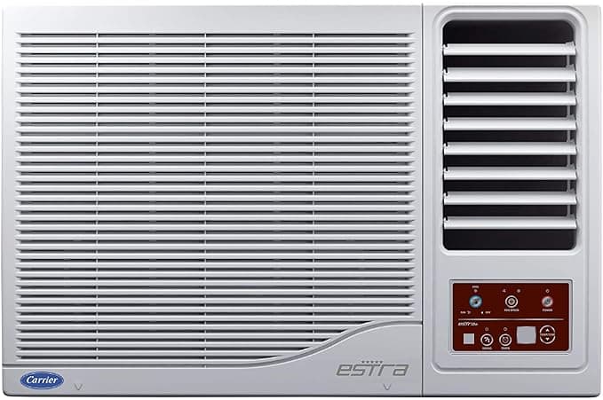 Carrier 1 Ton 3 Star Window AC (Copper,ESTRA N R22,CAW12ES3N8F1,2021 Model, White) Air Conditioners