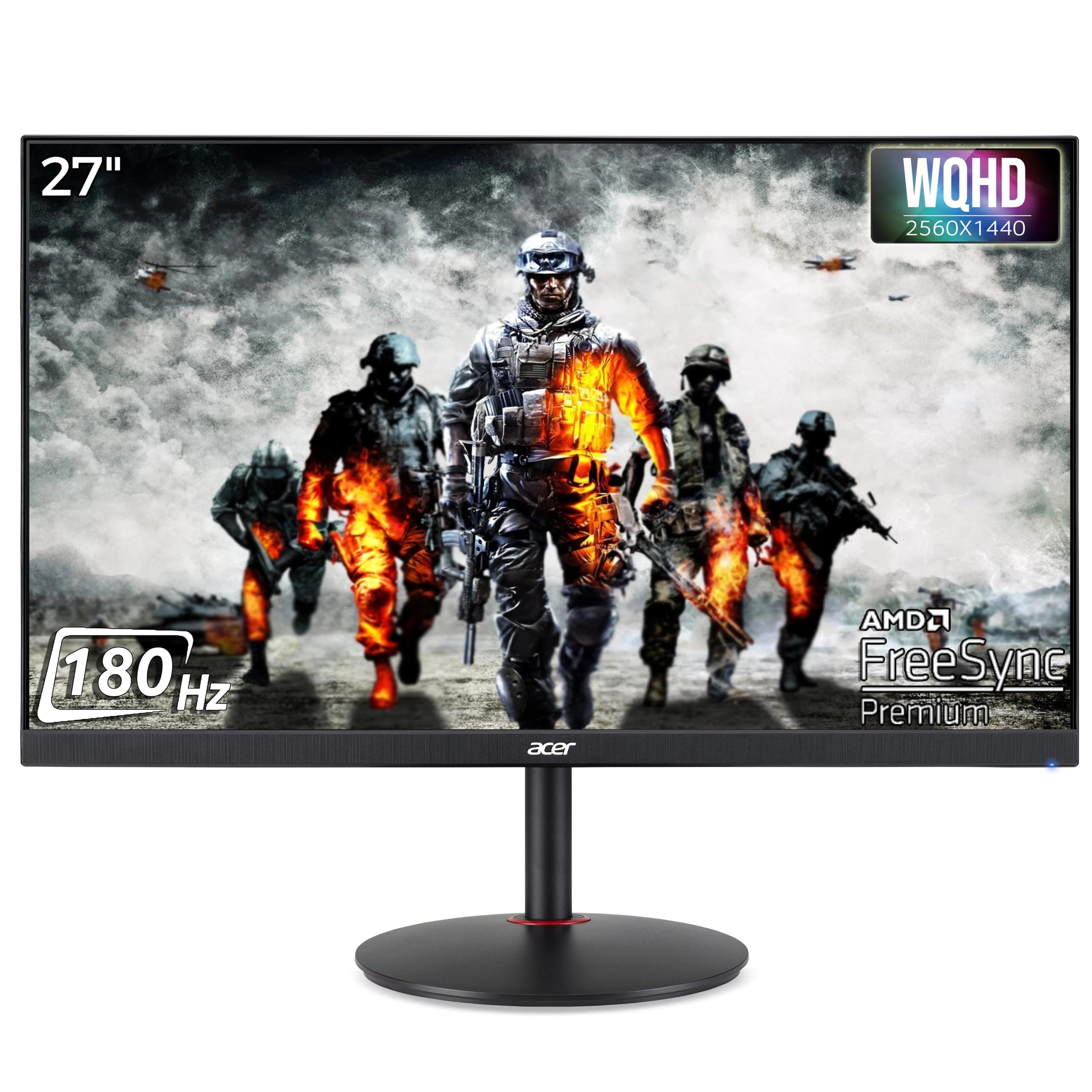 Acer Nitro XV272U V3 27 inch IPS WQHD 2560 x 1440 Pixels Gaming Backlight LED LCD Monitor I Delta E<1, DCI-P3 95% I 180Hz Refresh Rate, 0.5ms Resonse ...