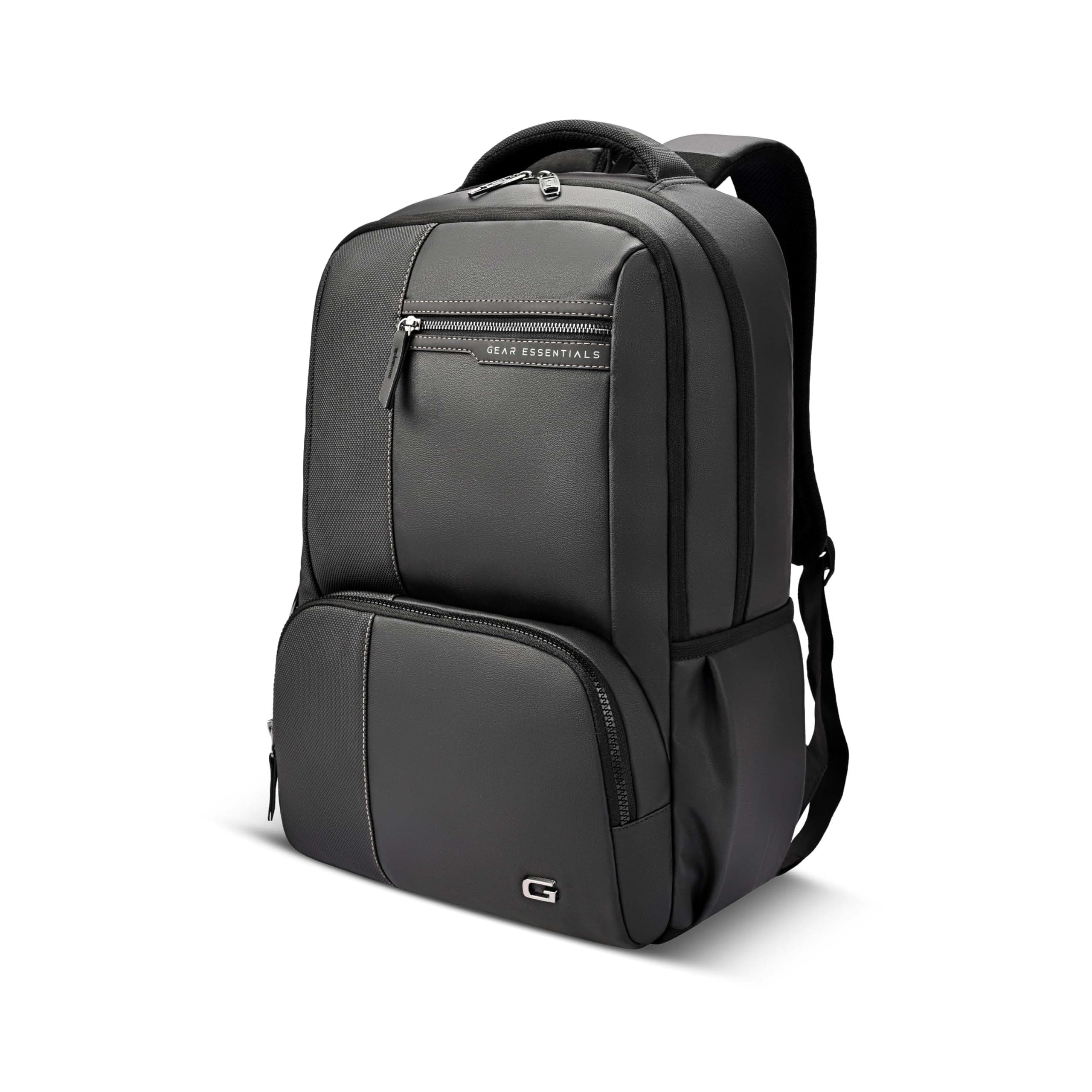Gear Vintage2 28L Medium Faux Leather Water Resistant Anti Theft Laptop Backpack/Office Backpack for Men/Women