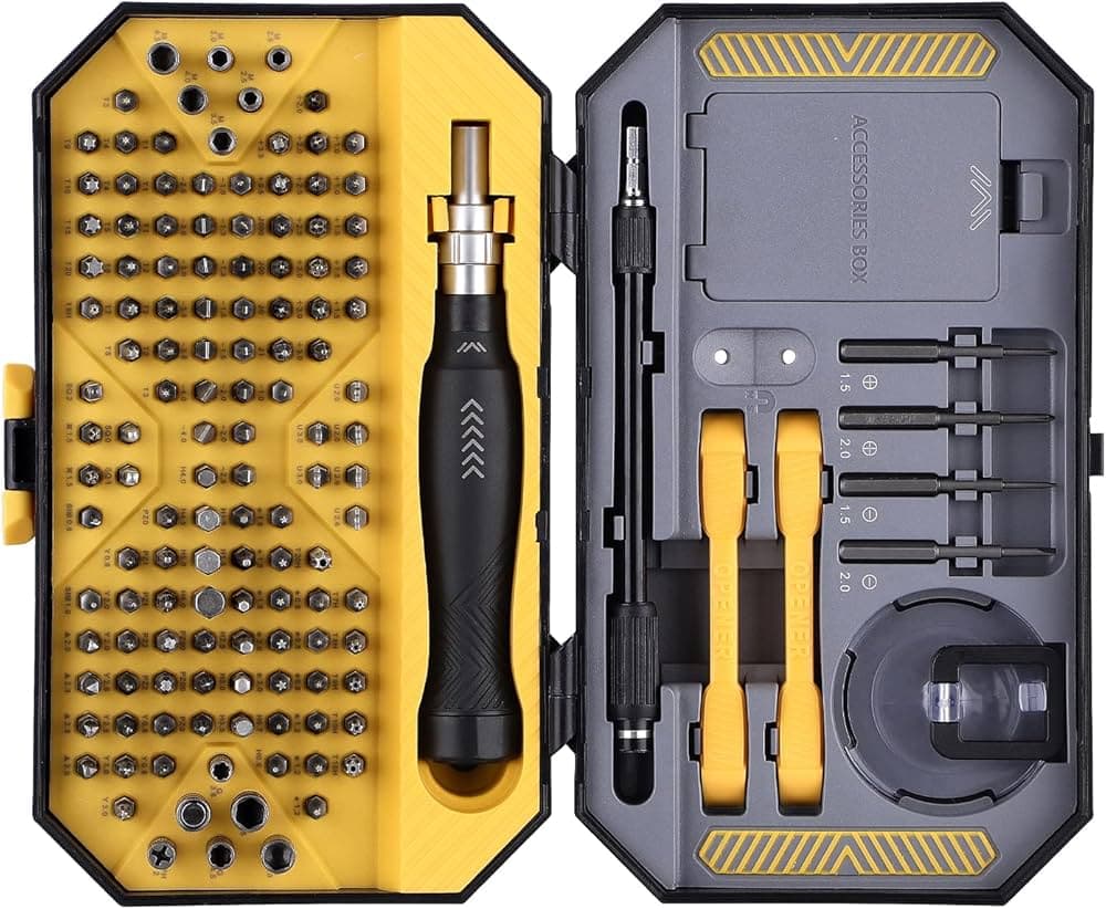 Precision Screwdriver Set,145 in 1 Professional Precision Screwdriver Set Magnetic Screwdriver Bit Kit Stainless Steel Professional Repair Tool Kit,Co...