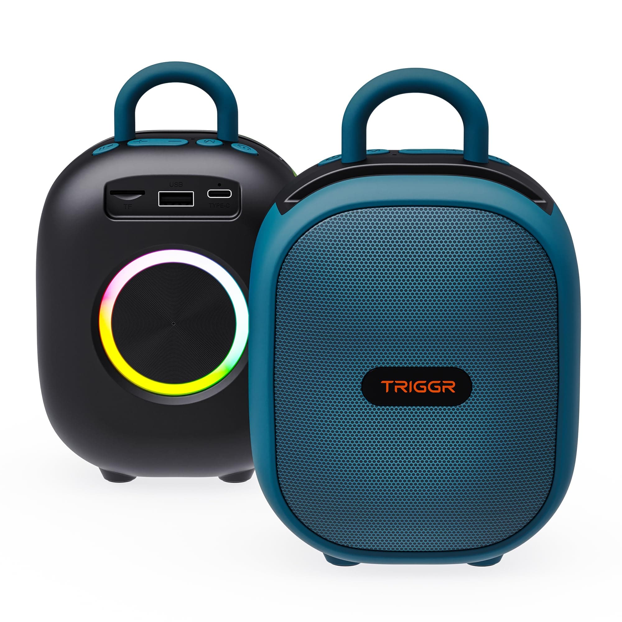TRIGGR Roar 12 Portable BT, V5.3, FM Mode, Rubber Finish, 8 Hr Playtime 12 W Bluetooth Speaker (Blue, Mono Channel)