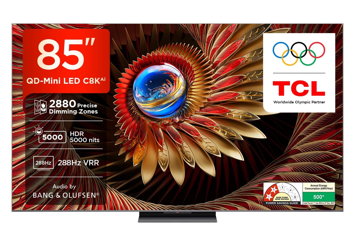 TCL 215 cm (85 inches) 4K UHD Smart QD-Mini LED Google TV 85C8K