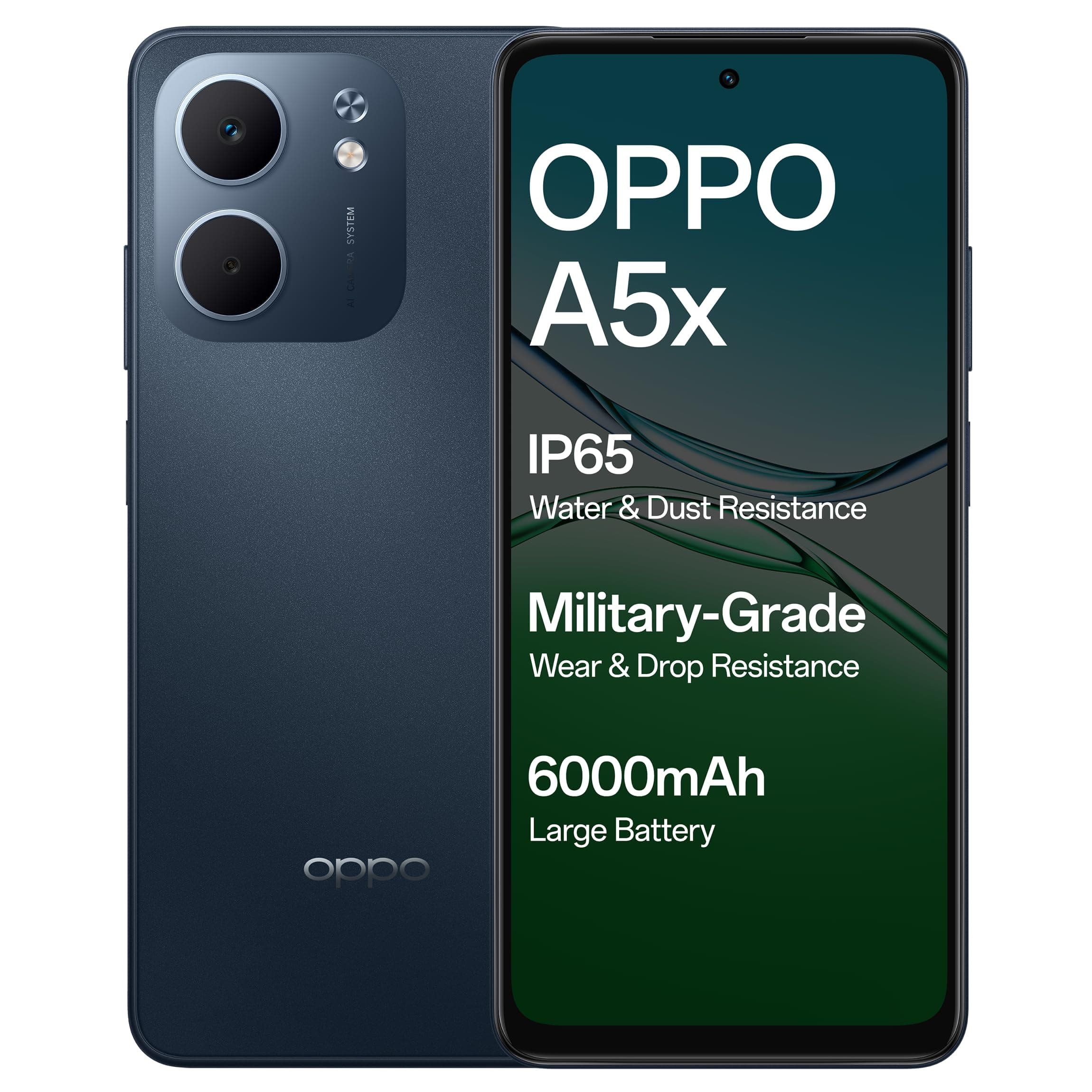 OPPO A5X 4G (Midnight Blue, 4GB RAM, 64GB Storage) with Exchange Bonus or No Cost EMI