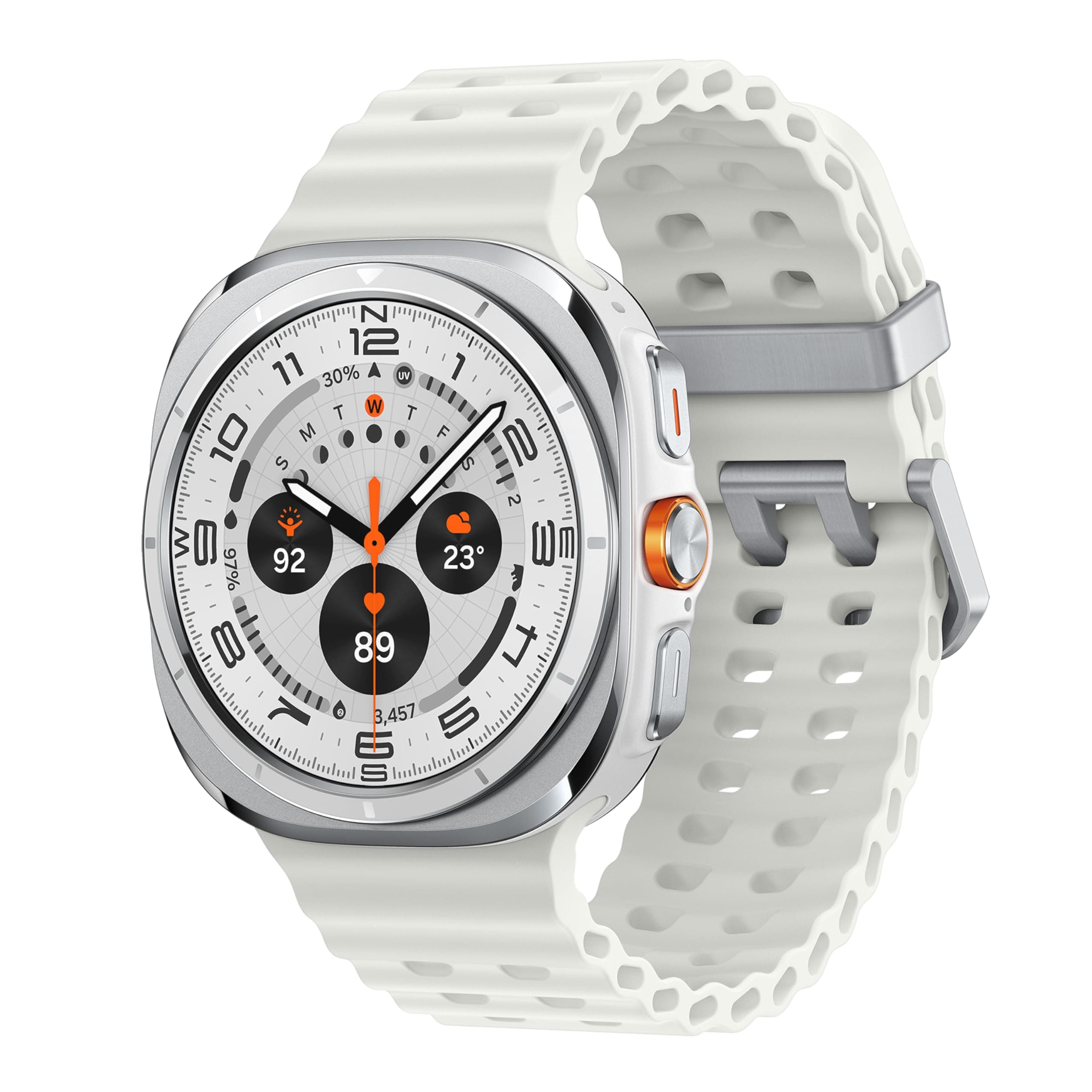 Samsung Galaxy Watch Ultra (47mm, LTE, White) with Upto 100h battery | 3nm Processor | Dual GPS | Quick Button/Siren | Sapphire Glass & Titanium | 10A...