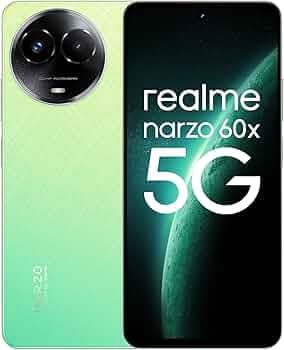 (Refurbished) realme narzo 60X 5GStellar Green,6GB,128GB Storage  Up to 2TB External Memory | 50 MP AI Primary Camera | Segments only 33W Supervooc Ch...