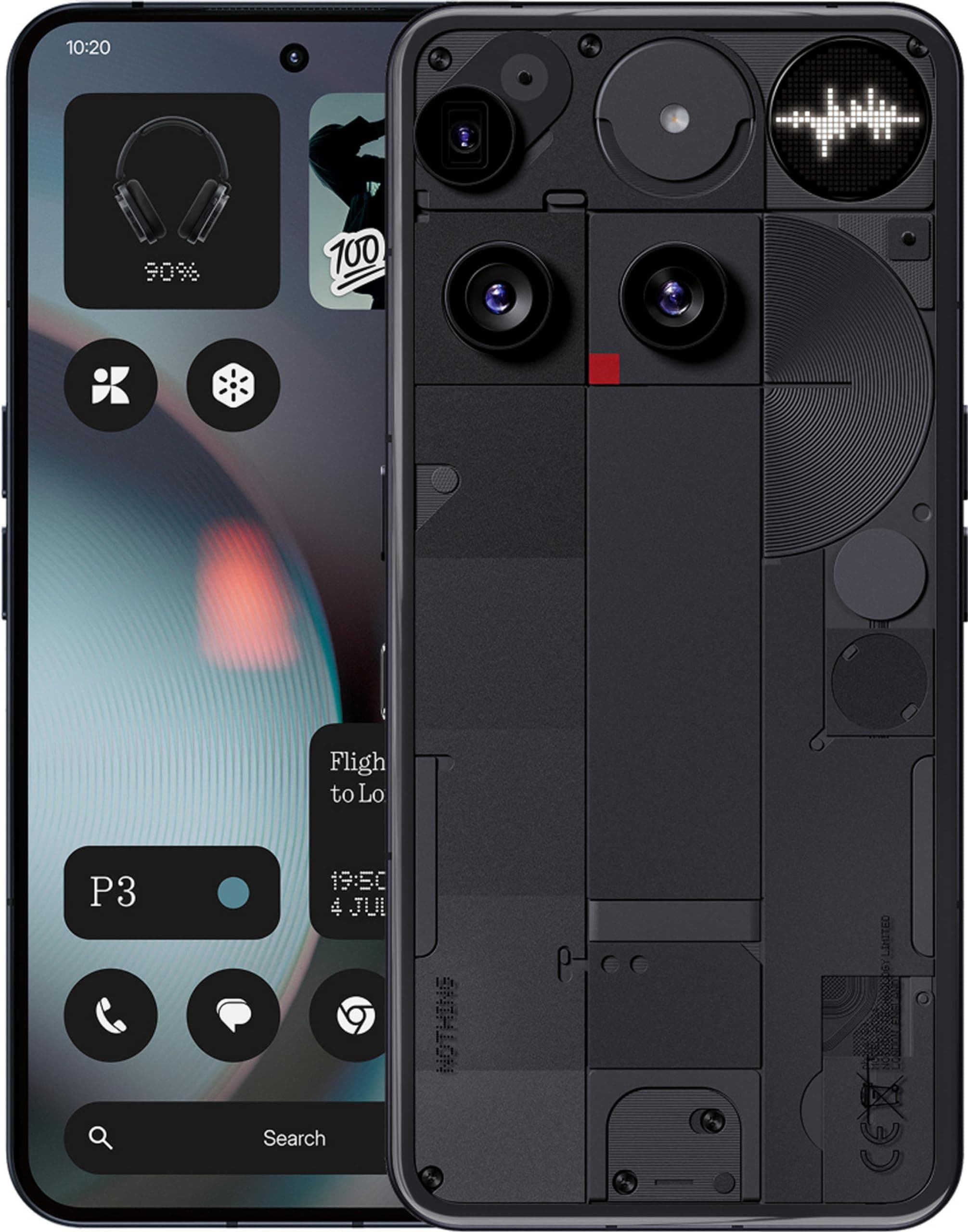 Nothing Phone (3) 5G (Black, 12GB RAM, 256GB Storage) | Snapdragon 8s Gen 4 | 6.67" AMOLED Display | 50MP+50MP+50MP Triple Camera | 50MP Front | 5500 mAh Battery | Android 15 | 65W Fast Charging