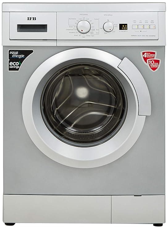 IFB 7 kg Fully-Automatic Front Loading Washing Machine (Serena Aqua SXA LDT, Silver, Inbuilt Heater, Aqua Energie water softener) Washing Machines & D
