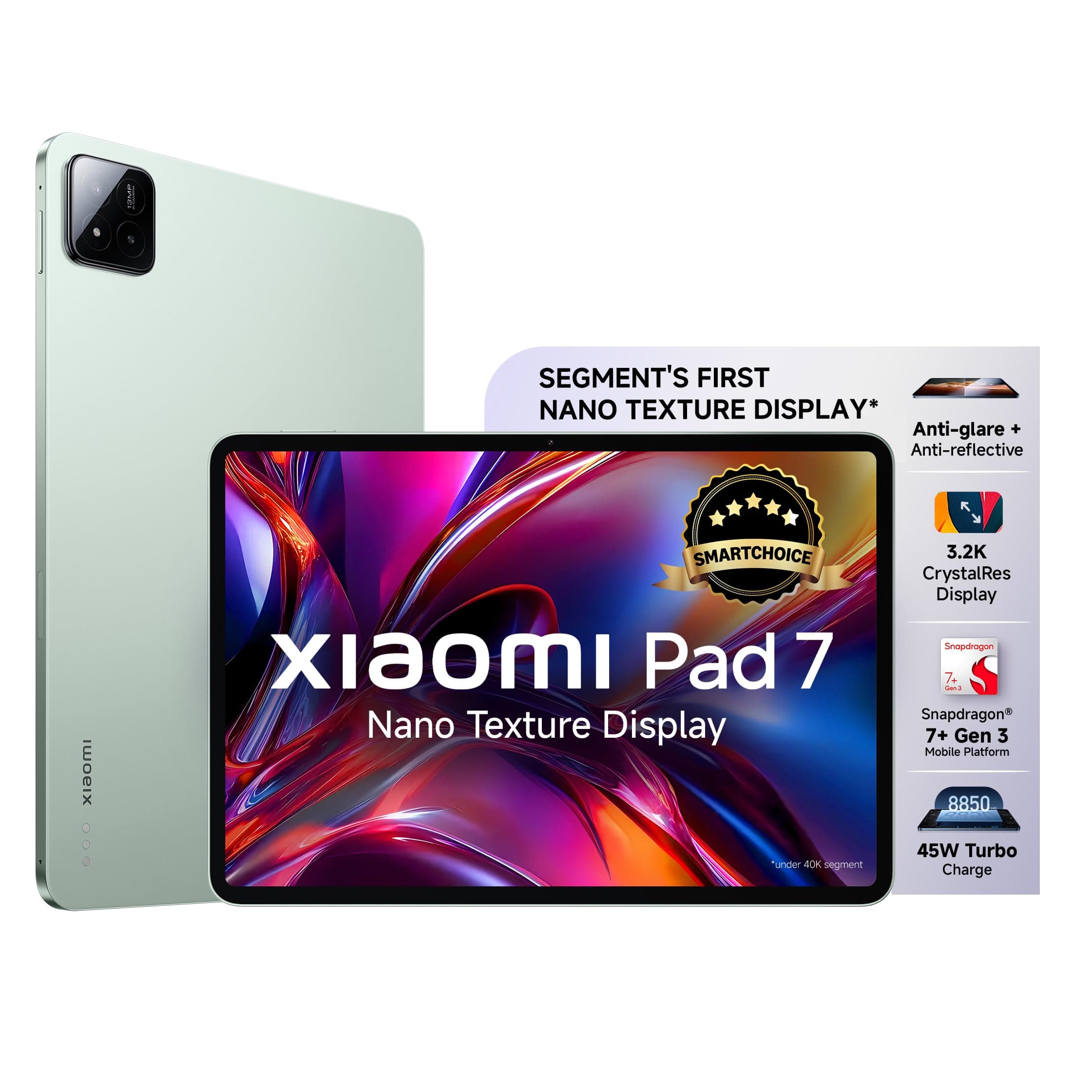Xiaomi Pad 7 Nano Texture Display Edition|Anti-Reflective|Anti-Glare|Snapdragon 7+ Gen 3|3.2K Display (28.35 cm /11.16") Tablet|12GB, 256GB|HyperOS 2|...