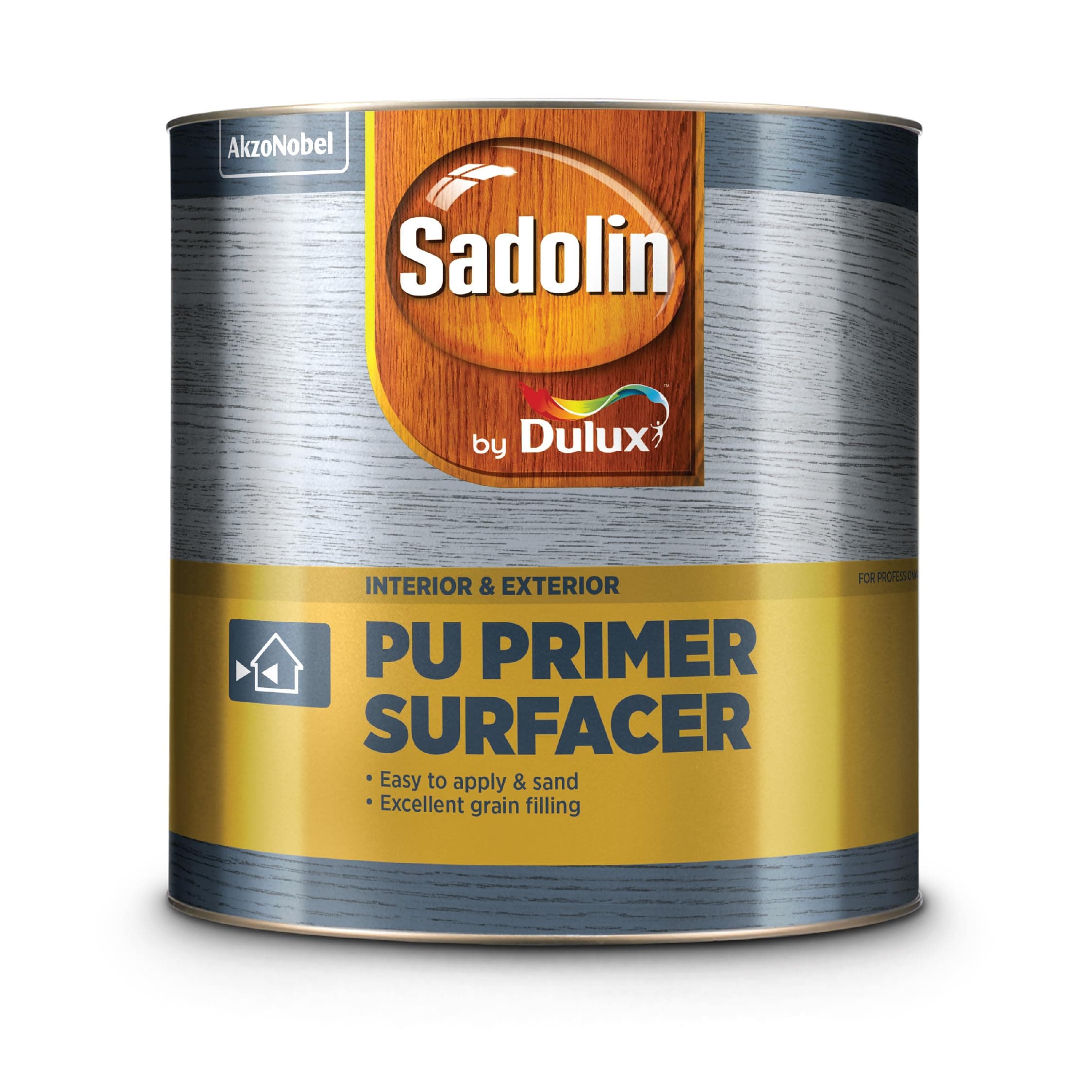Sadolin by Dulux | PU Primer Surfacer with Opaque Finish for White Top coats | Excellent resistance to scratches, stains, and cracks | 4 Litres