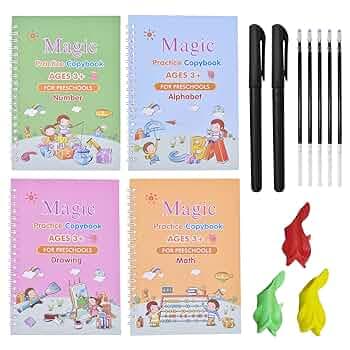 Interactive Repeatedly Usable Magic Practice Copybook Set - Enhance Your Child's Handwriting Skills with Our Kindergarten Letter Tracing Set for Ages ...