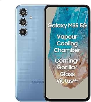 Samsung Galaxy M35 5G (DayBreak Blue,8GB RAM,256GB Storage)| Corning Gorilla Glass Victus+| AnTuTu Score 595K+ | Vapour Cooling Chamber | 6000mAh Batt...