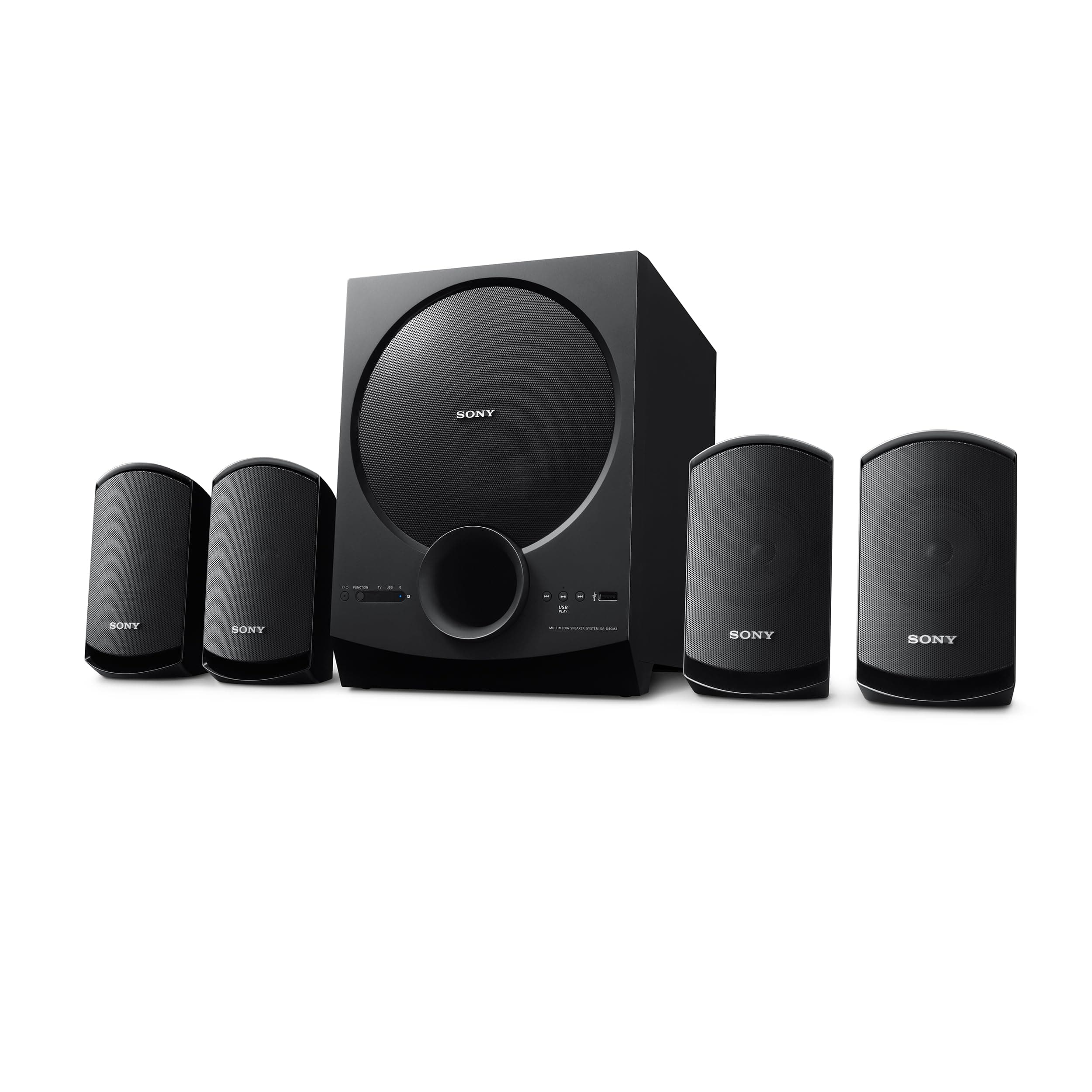 Sony New SA-D40M2 4.1ch Home Theatre Speaker with 100w Power Output and Powerful Subwoofer (Bluetooth, USB, AUX, Remote Control)