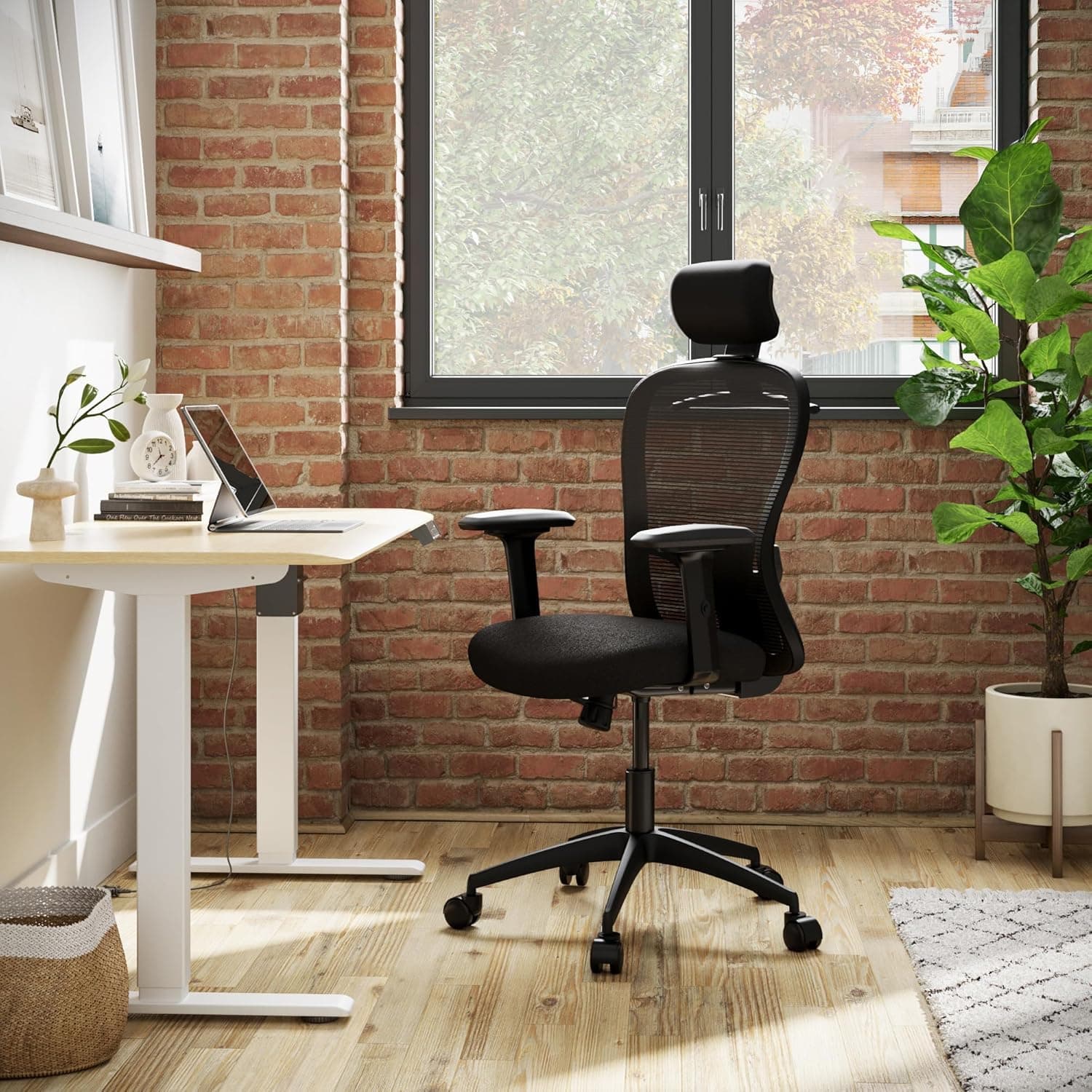 Wakefit Safari Ergonomic Office Chair for Work | 3 Year Warranty | Single Lock and Recline | Soft Armrest with 3 Dimension adjustability| Strong Nylon...