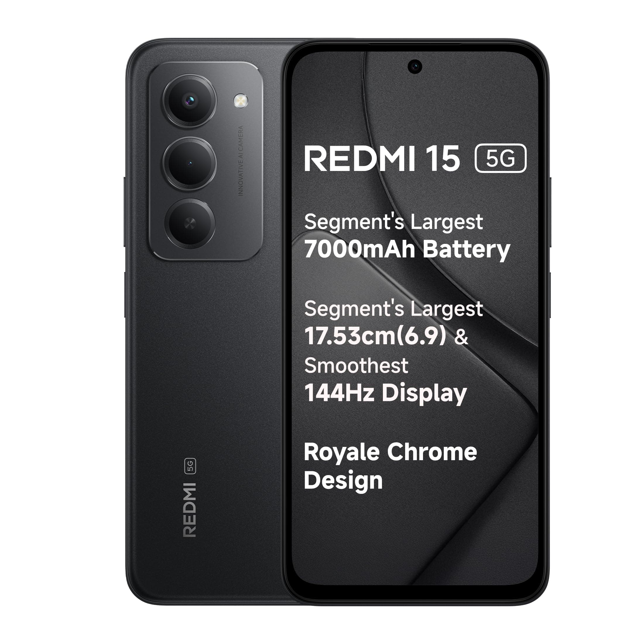 Redmi 15 5G Midnight Black 8GB RAM 128GB ROM