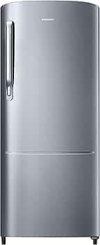 Samsung 183 L, 2 Star, Digital Inverter, Direct-Cool Single Door Refrigerator (RR20C2712S8/NL, Silver, Elegant Inox, 2023 Model)