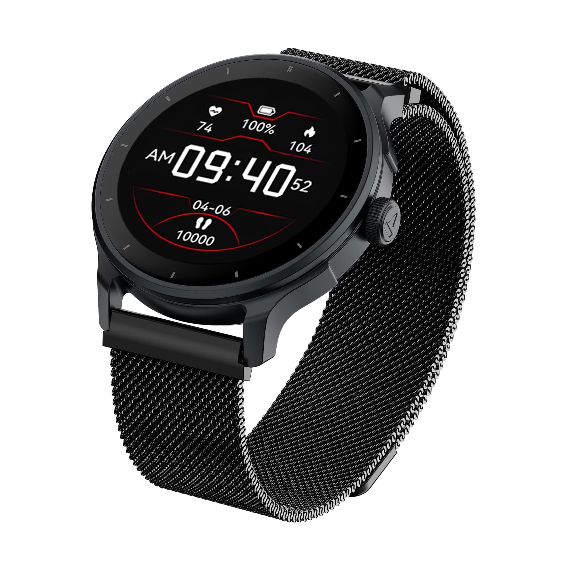 boAt Lunar Connect 2 with 1.28" (3.25 cm) HD Display, Metallic Design, HR, SpO2 & Sleep Tracking, Bluetooth Calling, Emergency SOS, Smart Watch for Me...