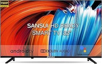 Sansui 80cm (32 inches) HD Ready Certified Android LED TV JSW32ASHD (Midnight Black) (2021 Model) | With Android 11