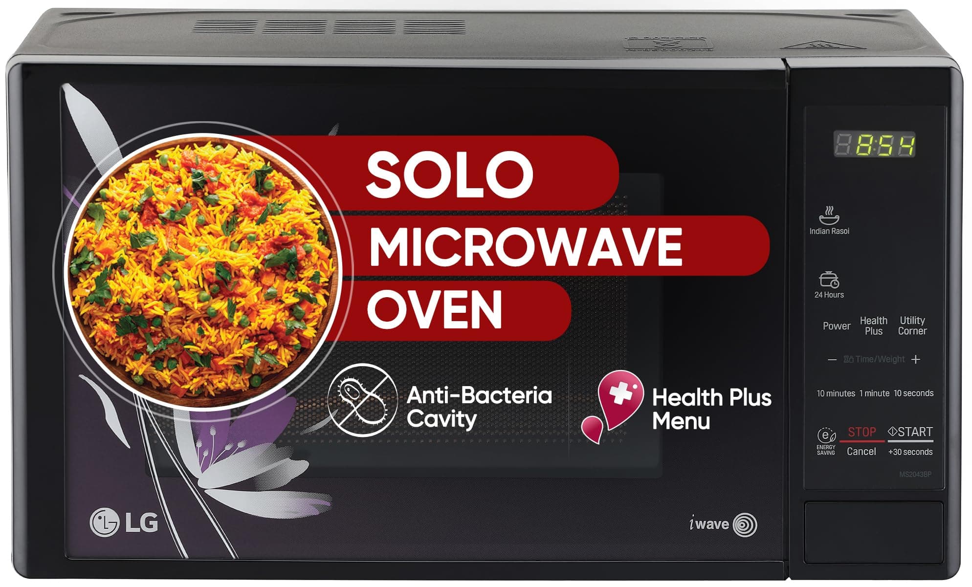 LG 20 L Solo Microwave Oven (MS2043BP, Black)