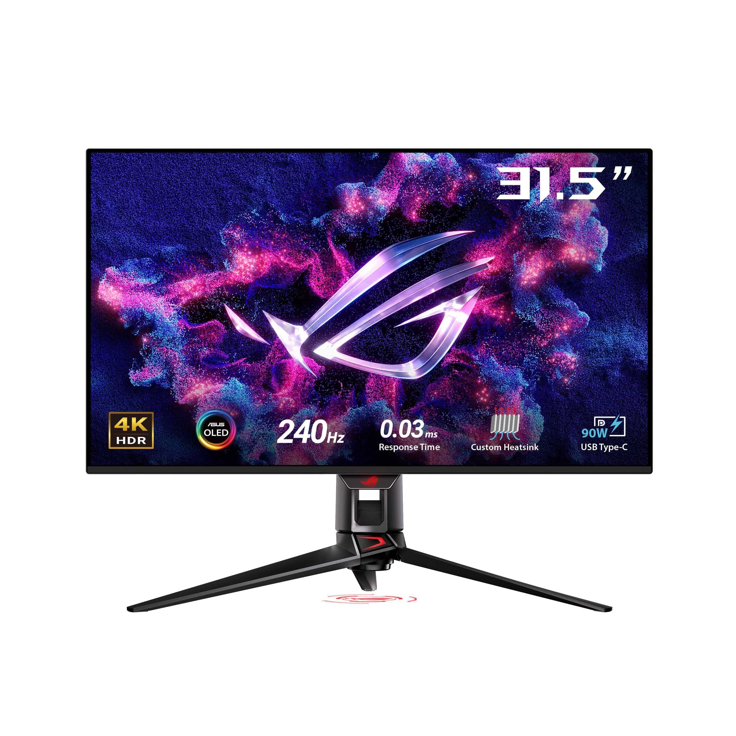 ASUS ROG Swift 32 4K OLED Gaming Monitor (PG32UCDM) - UHD (3840 x 2160), QD-OLED, 240Hz, 0.03ms, G-SYNC Compatible, Custom Heatsink, Graphene Film, 99...