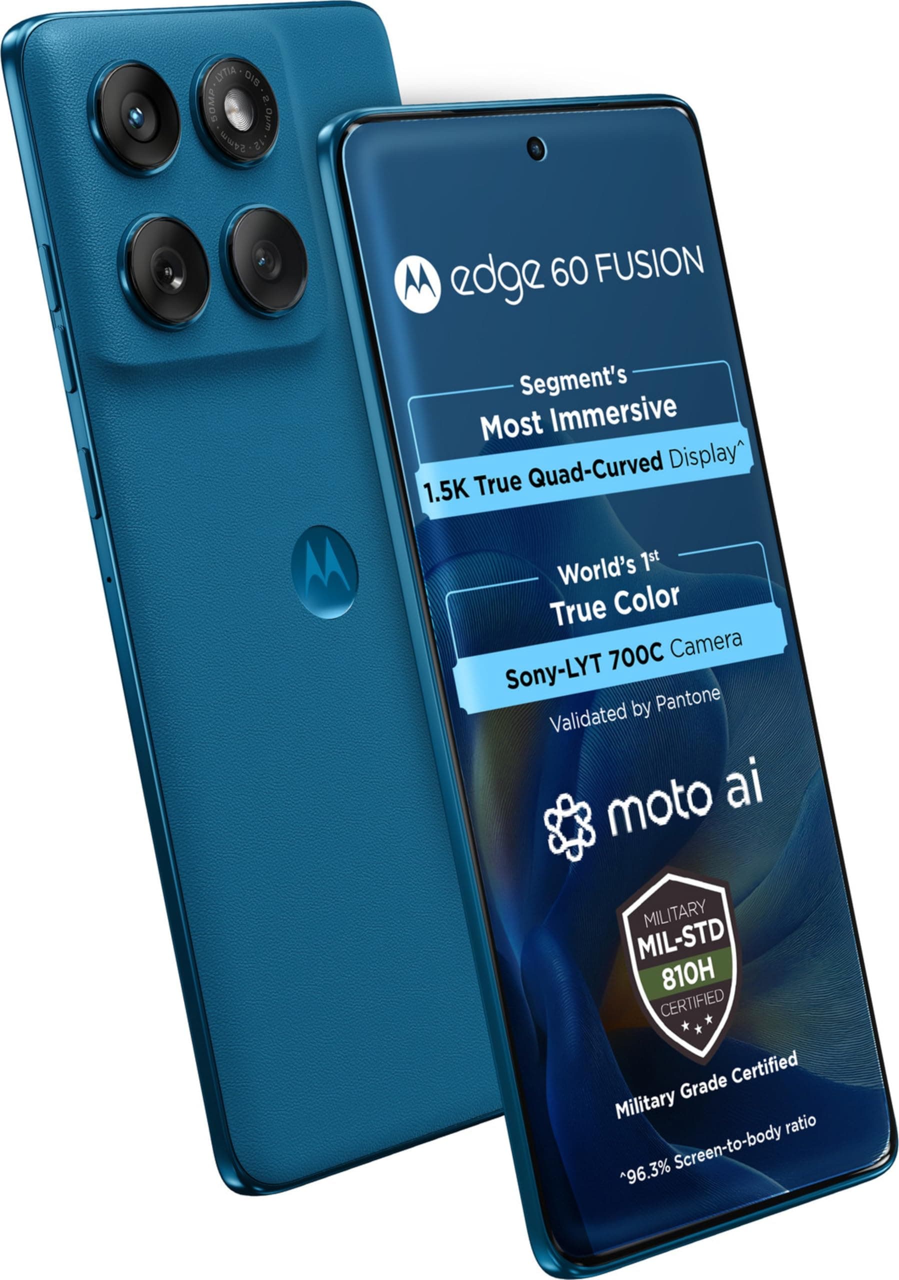 Motorola Edge 60 Fusion 5G (Pantone Mykonos Blue, 8GB RAM, 256GB Storage)
