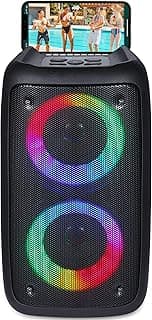 Zoook Twin Blaster Bluetooth Party Speaker 20 watts Karaoke /2X3 inch Driver/USB/TF/AUX/Mic Input/RGB lights/2400 Mah Battery/Bluetooth 5.0/Top Contro