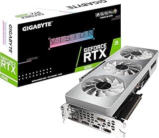 GIGABYTE GeForce RTX 3090 Vision OC 24G Graphics Card, 3X WINDFORCE Fans, 24GB 384-bit GDDR6X, GV-N3090VISION OC-24GD Video Card