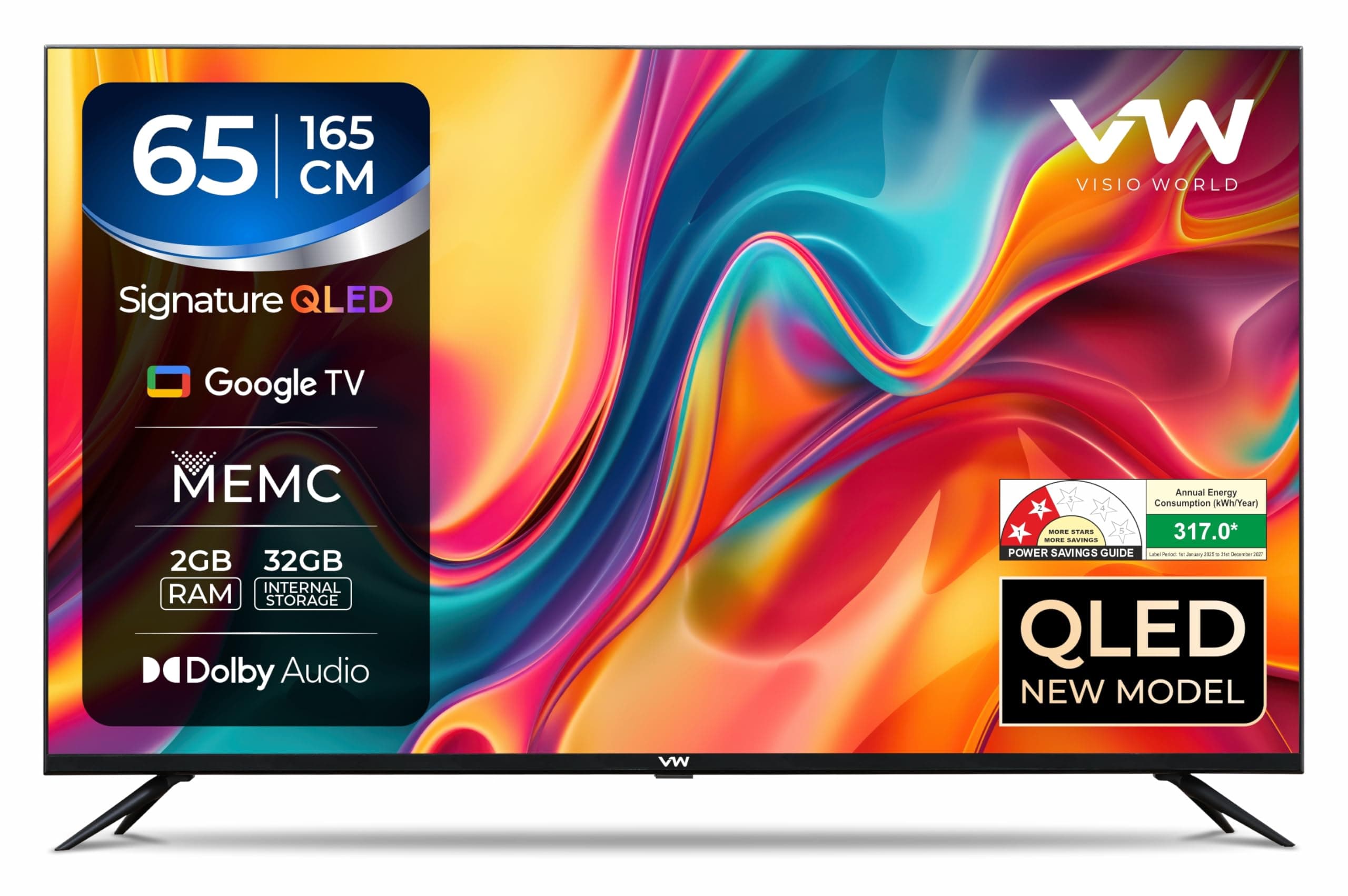 VW 165 cm (65 inches) Pro Series 4K Ultra HD Smart QLED Google TV VW65GQ2