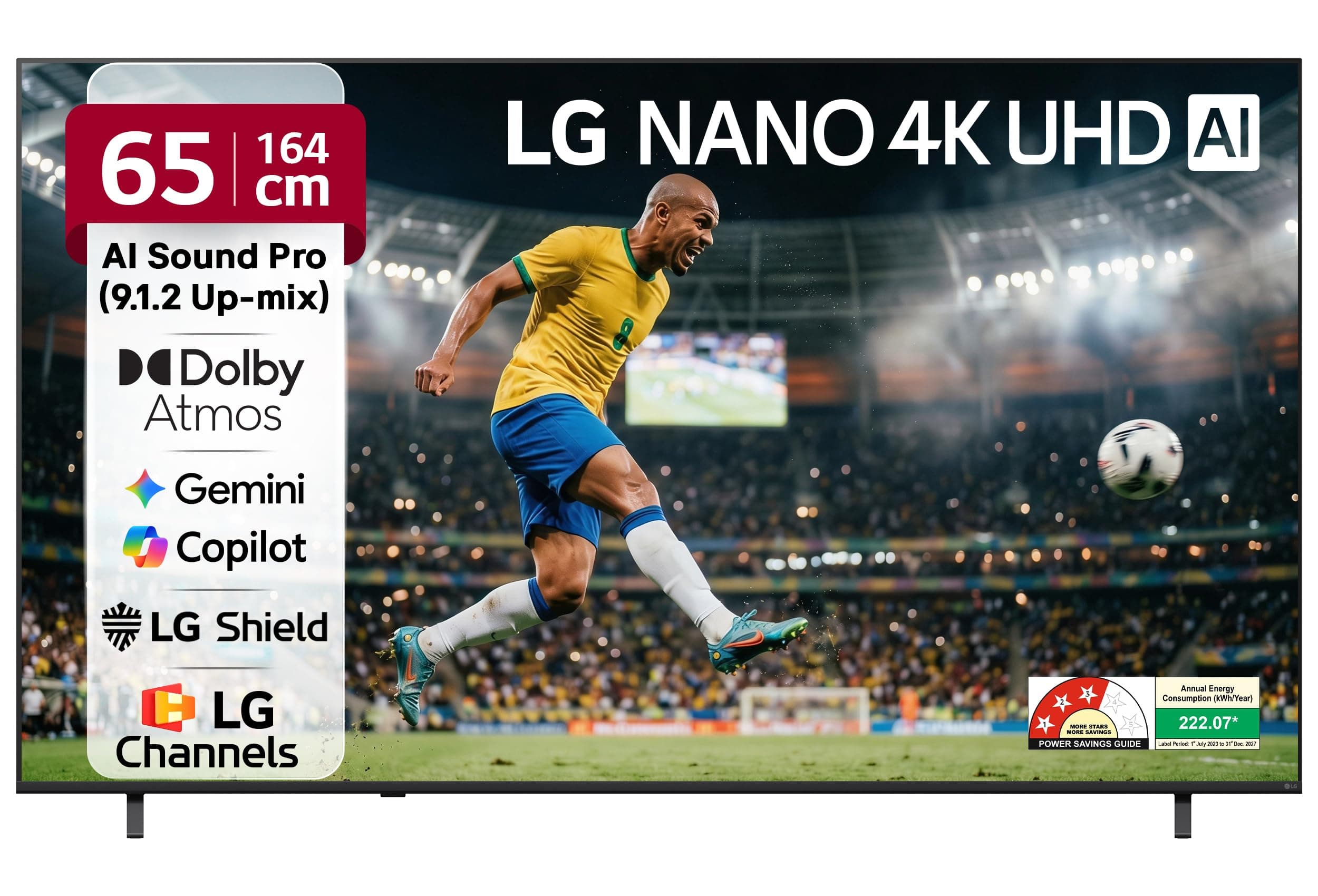 LG 164 cms (65 inches) NU87 AI Series 4K Ultra HD Smart webOS VA LED TV 65NU870BPLA
