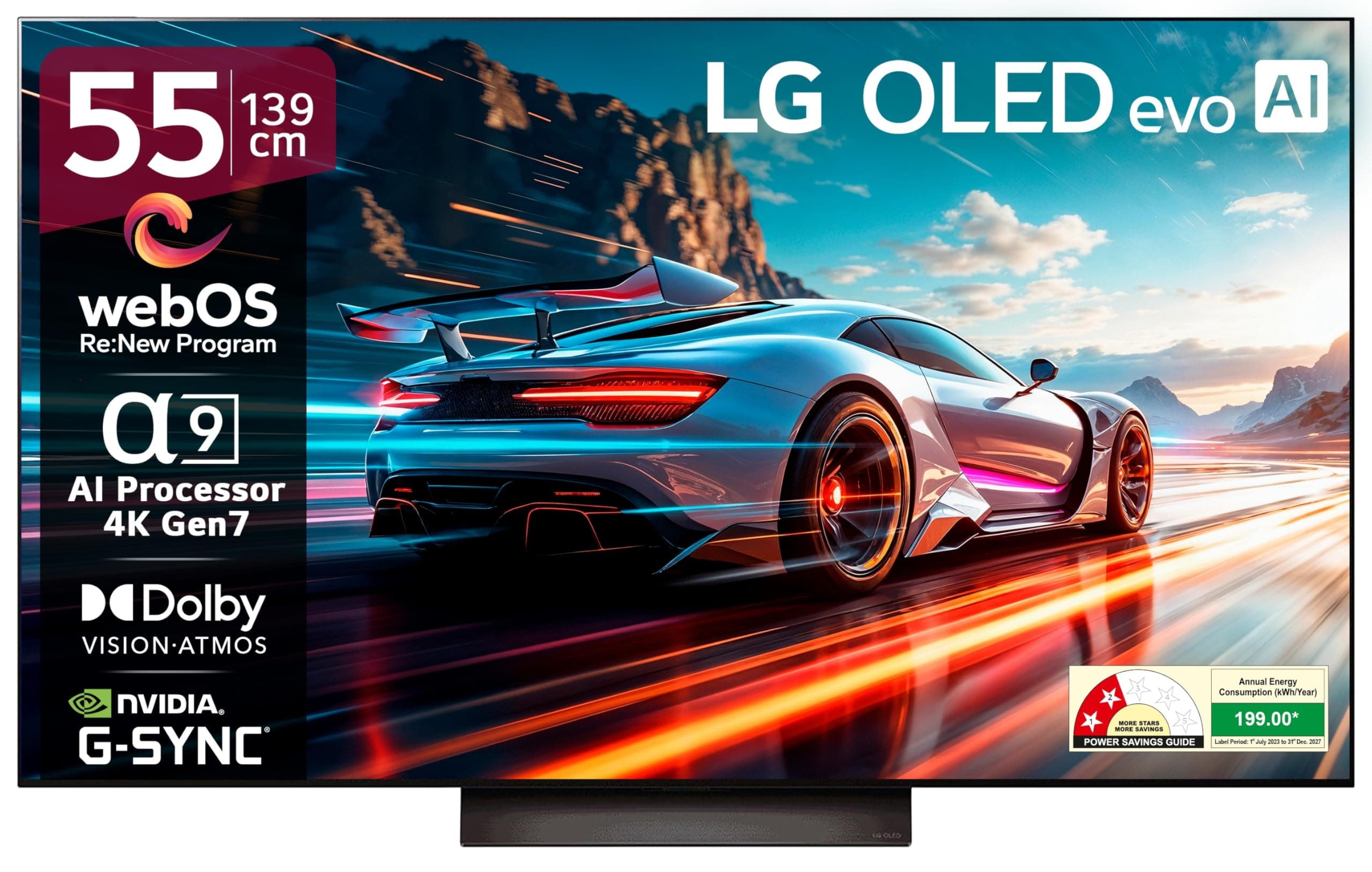 LG 139 cm (55 Inches) OLED C4 Series 4K Ultra HD (3840 x 2160) Smart webOS OLED TV OLED55C46LA