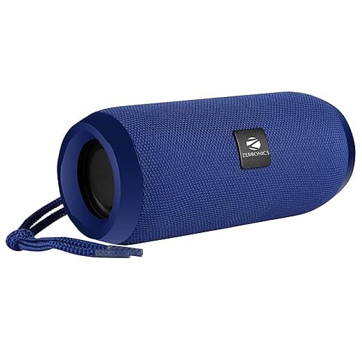 Zebronics Zeb-Action Portable BT Speaker with TWS Function, USB,mSD, AUX, FM, Mic & Fabric Finish(Blue) Bluetooth Speakers