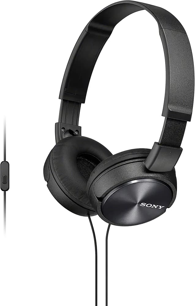 Sony Foldable Headphones with Smartphone Mic and Control - Metallic Black