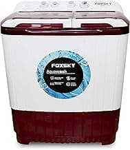 Foxsky 7.2 kg Semi-Automatic Top Loading Washing Machine (FOXSKY AQUA WASH 7.2 KG, MAROON)