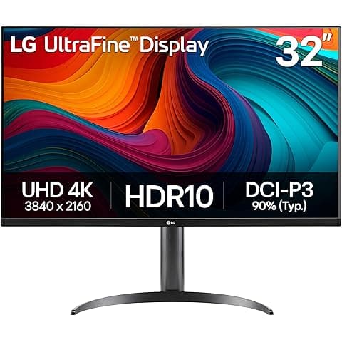 LG 32UR550K-B 32-inch Ultrafine 4K UHD (3840 x 2160) Computer Monitor, HDR10, 60Hz, HDMI, DisplayPort, Tilt/Height/Pivot Adjustable Stand, Black