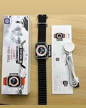Black T800 Ultra Smartwatch with Strap | Bluetooth Calling Smart Watch, 1.99" Touch Display with Fitness & Outdoor, Health & Medical Tracker, 8 Unique...