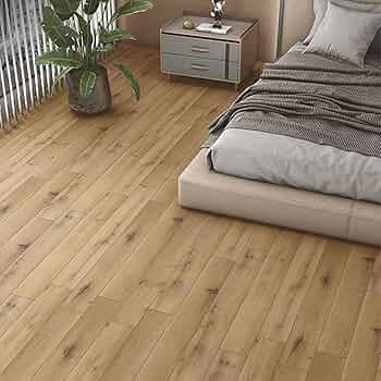 Plantex SPC Tiles for Floor/Interlocking Sound Insulated Flooring Plank/Click N Lock Wooden Flooring for Livingroom/Kitchen-60 Square Feet/20 Tiles,Au...