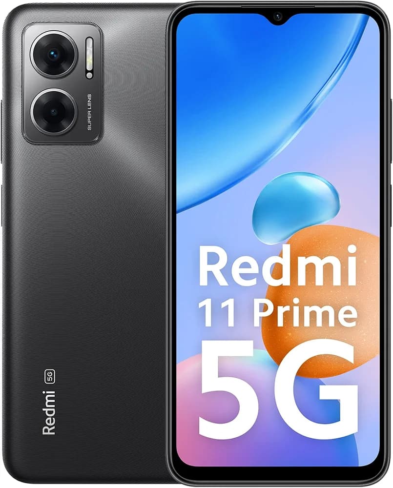 (Renewed) Redmi 11 Prime 5G (Thunder Black, 4GB RAM, 64GB Storage) | Prime Design | MTK Dimensity 70
