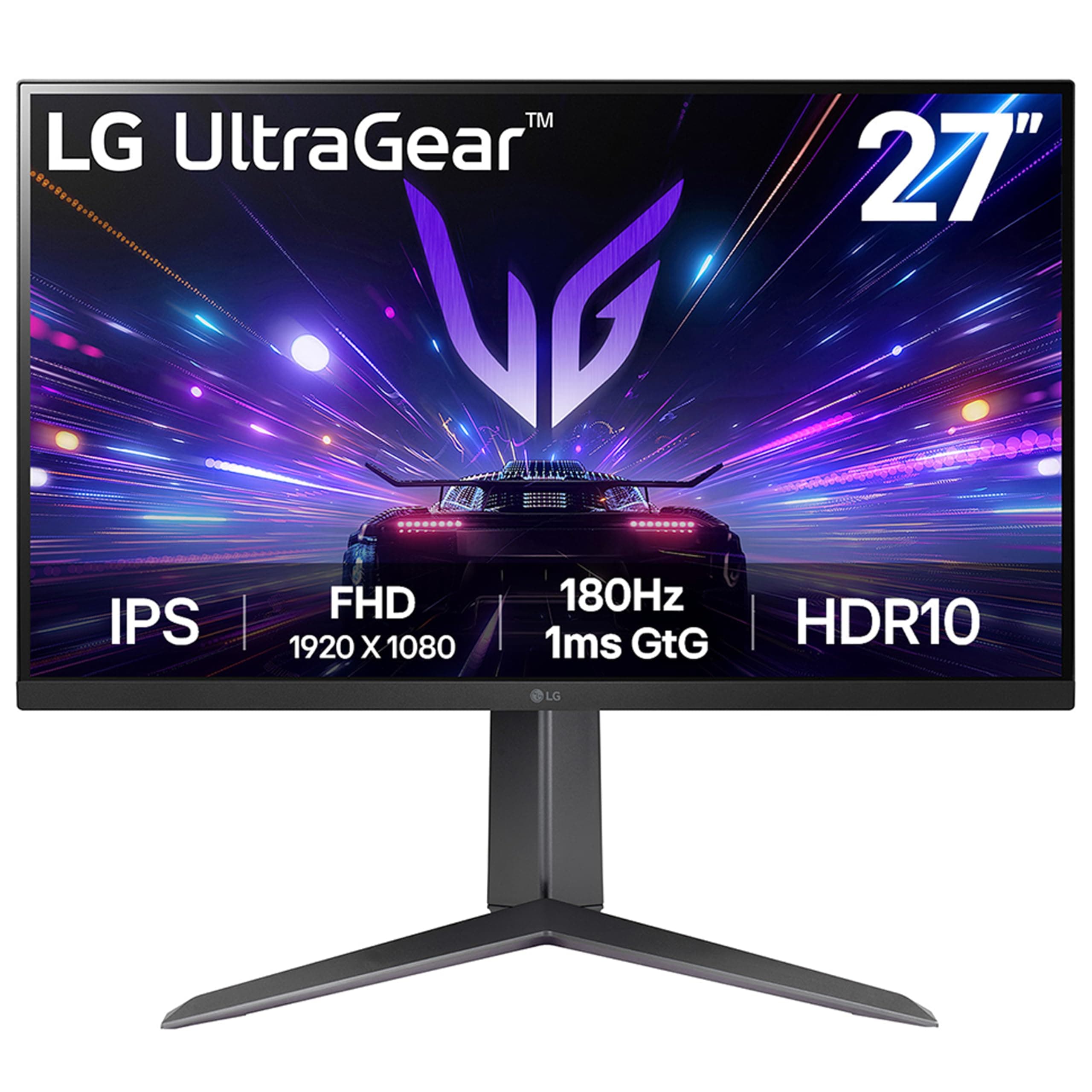 LG Ultragear 27 inch, 27GS65F, IPS, Full HD 1920 X 1080, 180Hz, Black, 1ms, HDR 10, NVIDIA G-Sync, AMD FreeSync Compatible, DisplayPort, HDMI, HP Out ...