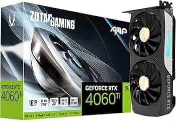 ZOTAC Gaming GeForce RTX 4060 Ti AMP GDDR6 128bit PCIe 4.0 Graphics Card with 2595Mhz Boost Clock & 2 Years Warranty + 3 Years Extended Warranty