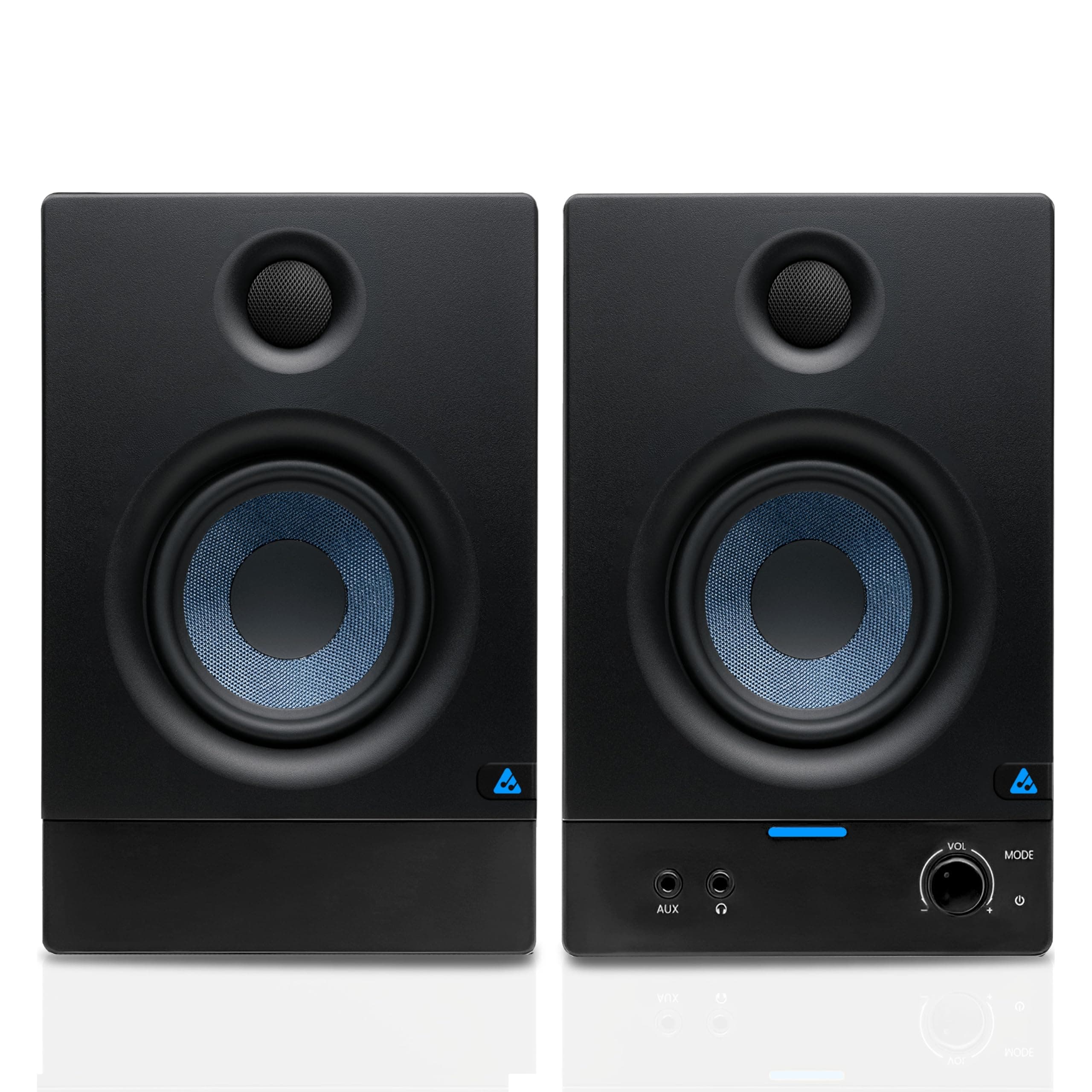 Audio Array AM-S2 | 3.5" Studio Monitor Speaker Pair | 50W RMS with Bluetooth 5.0 | Fiberglass Woofer & 1 Silk Dome Tweeter, Class-D | TI 3116D2 Amp |...