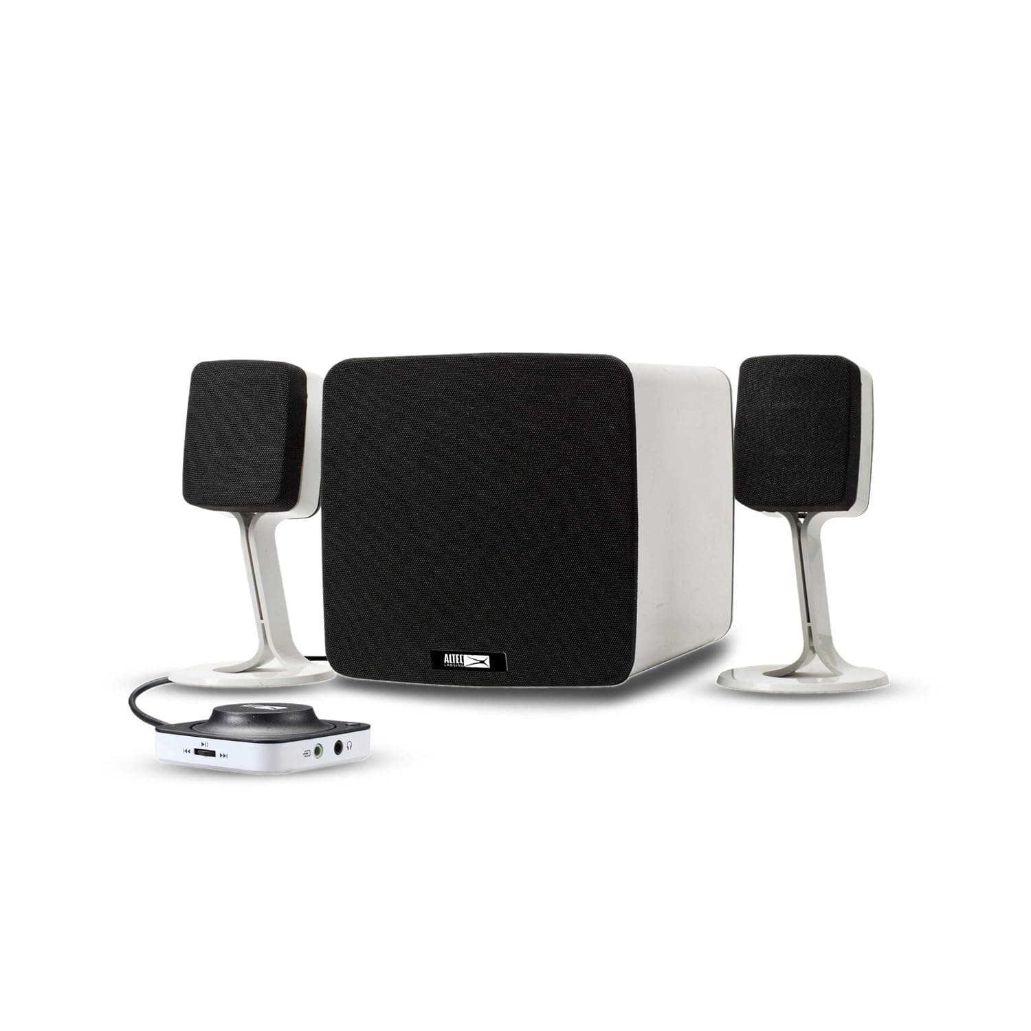 Altec Lansing AL-2.1-0.2 38 Watt 2.1 Channel Wireless Bluetooth Multimedia Speaker (White) Multimedia Speaker Systems