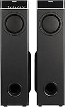 Philips Audio SPA9070 70 W Tower Speaker with Optical Input and Mic, Black