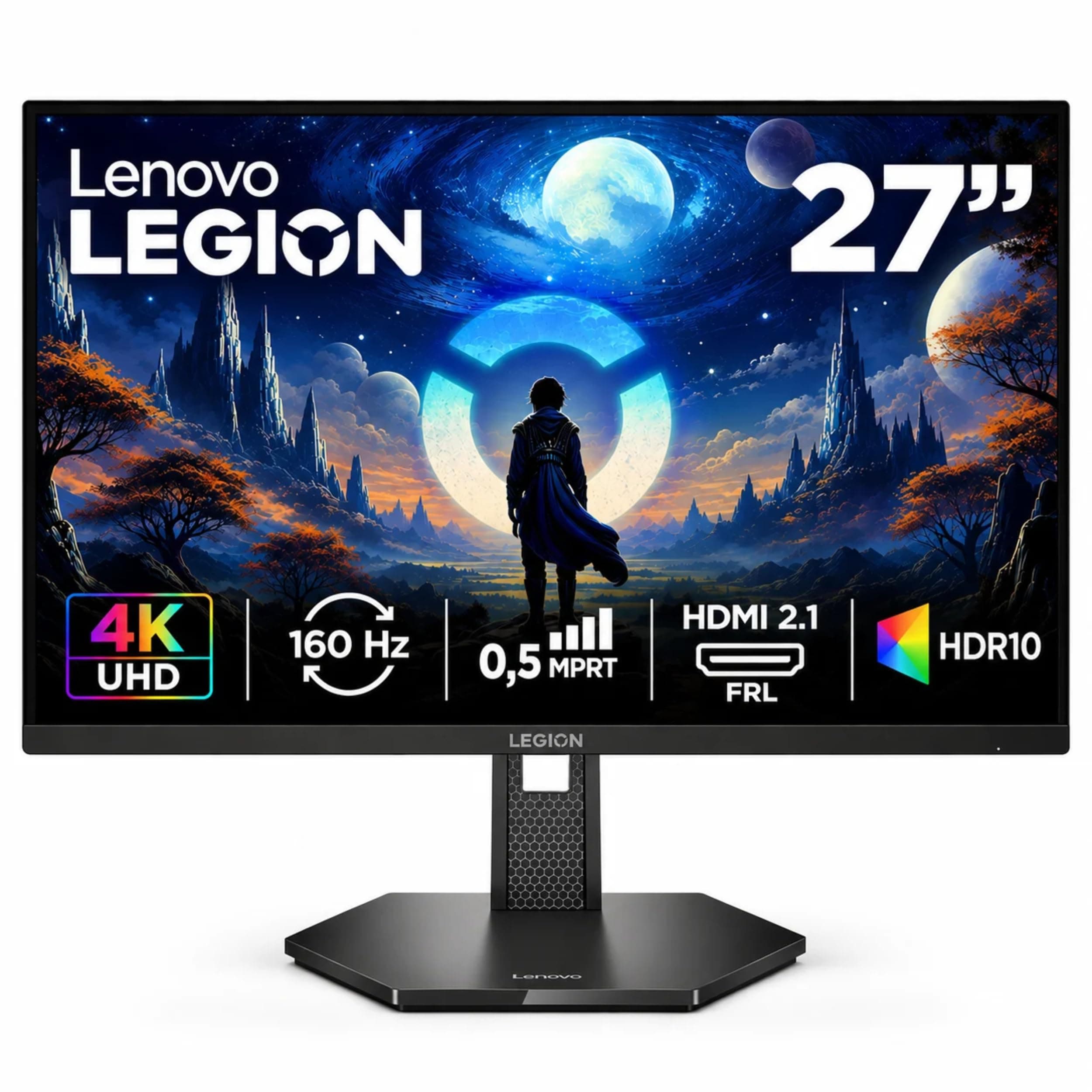 Lenovo Legion 27U-10 27-Inch 4K UHD (3840x2160) IPS Gaming Monitor, 160Hz Refresh Rate, 0.5ms, HDR10, NVIDIA G-Sync & AMD FreeSync Premium, 99% sRGB, 2xHDMI 2.1, 1xDP 1.4, 67D1GAC1IN