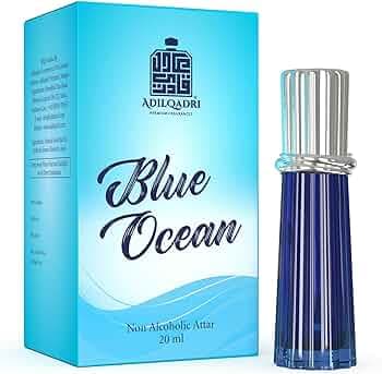 AdilQadri Blue Ocean Luxury Attar | 100% Alcohol Free | Long Lasting Fragrance | Aquatic, Fresh And French Perfume | Unisex Attar Perfume (20 ML)