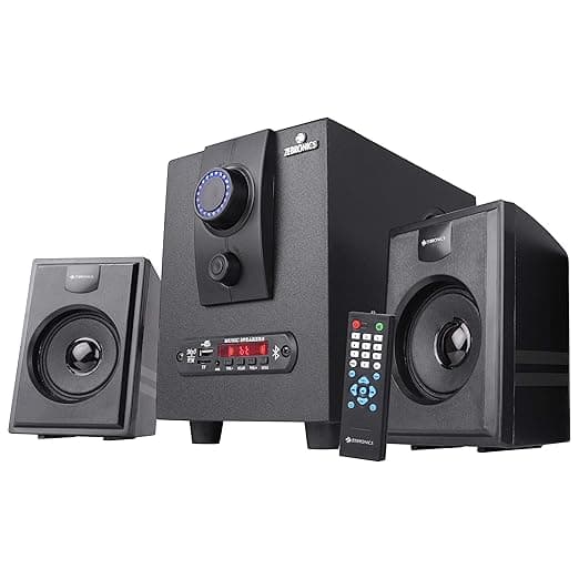 ZEBRONICS ZEB-BT2121RUCF 15 Watt 2.1 Channel Wireless Bluetooth Multimedia Speaker (Black) Multimedia Speaker Systems