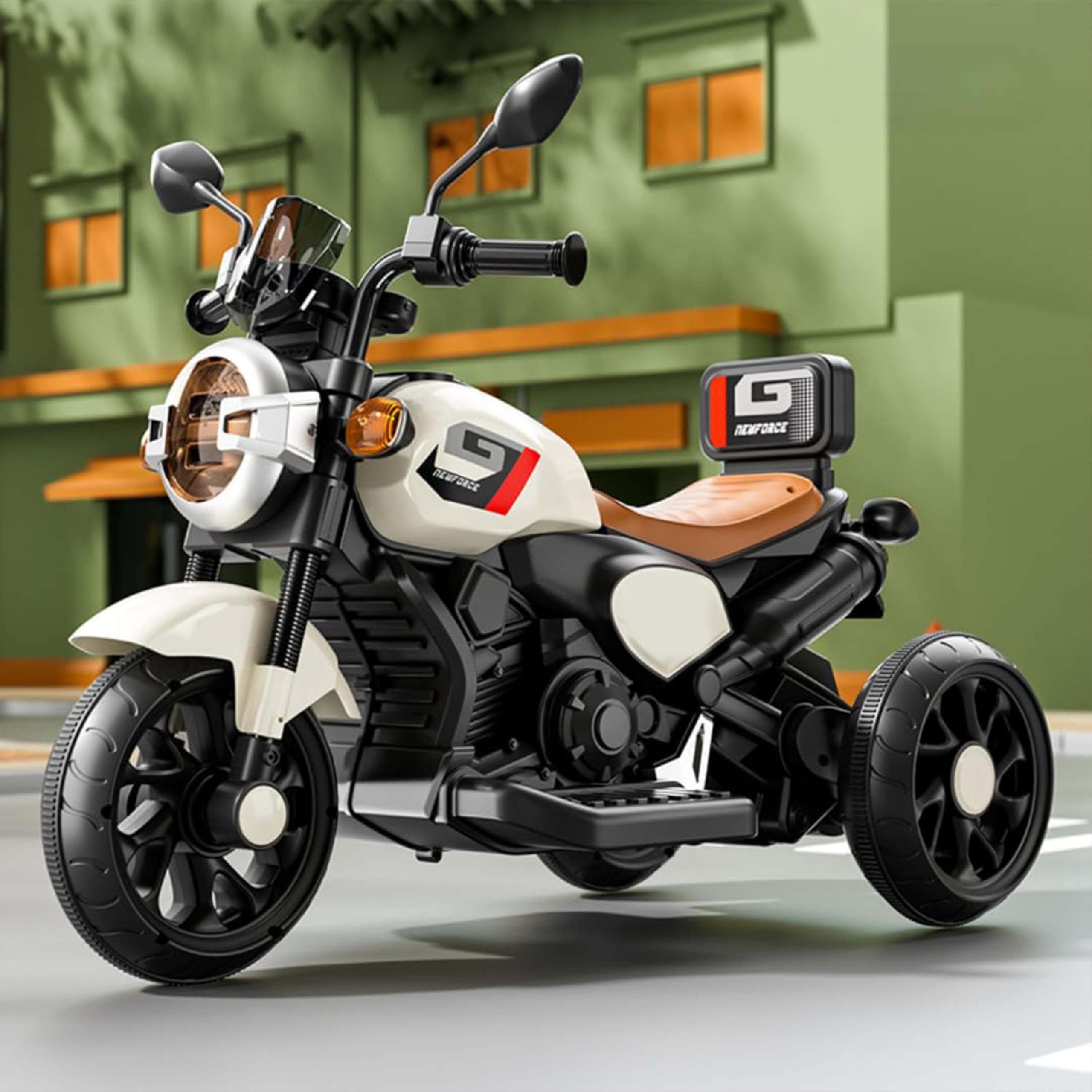 Kidsmate Ride Xtreme Electric Bike for Kids | 6V Battery, MP3 Player, USB, Bluetooth, LED Lights & Foot Accelerator | Battery-Operated Ride-On Bike wi...