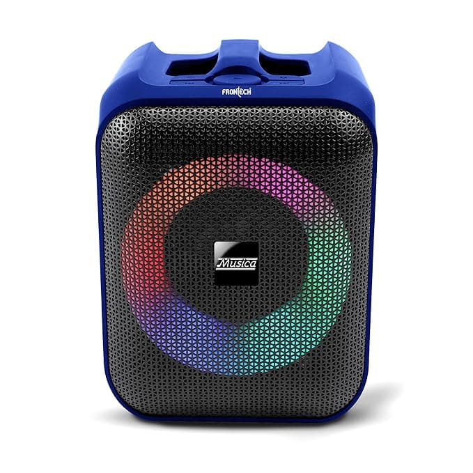 FRONTECH Portable Multi-Media Speaker with Bluetooth 5.3 |1200 mAh Long Battery Life | 8W Sound |Type-C Charging | TF Card Support| Immersive Sound - Black (SW-0189)